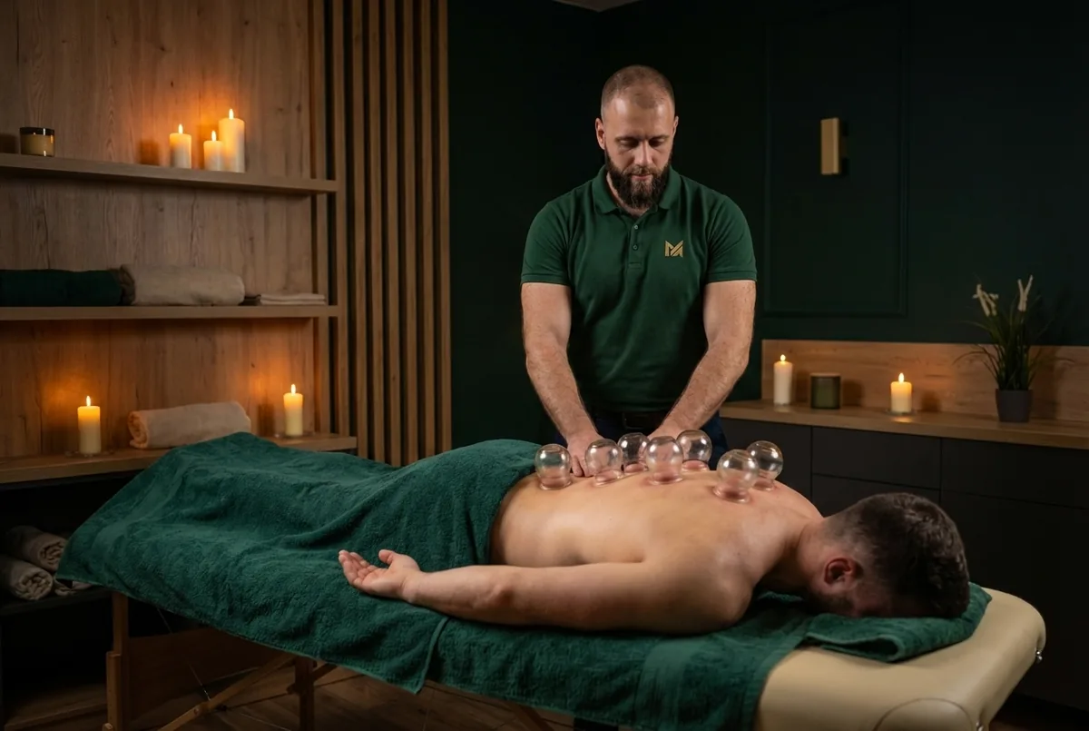 Schröpfen am Rücken Behandlung